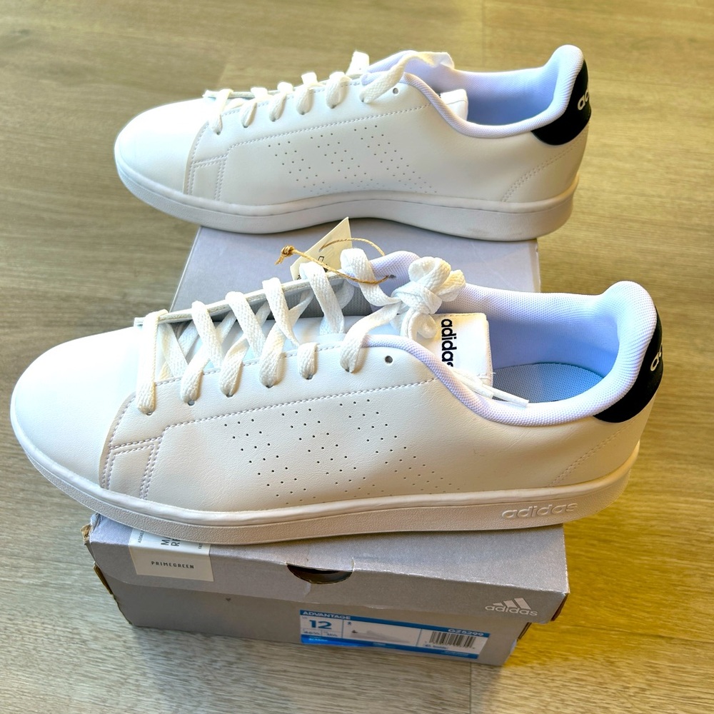 Adidas Advantage sneaker. White. Size US 12. Never worn.